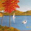 Lake George New York - Oil On Canvas Paintings - By Qiufen Marmo, Realism Painting Artist