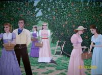 Old West Portraits Traditional - A Beautiful Day In Old West - Oil On Canvas