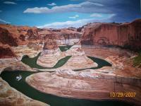 Glen Canyon Utah - Oil On Canvas Paintings - By Qiufen Wei Marmo, Realism Painting Artist