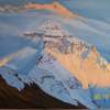 Mount Everest China - Oil On Canvas Paintings - By Qiufen Wei Marmo, Realism Painting Artist