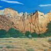 Zion National Park - Utah - Oil On Canvas Paintings - By Qiufen Wei Marmo, Realism Painting Artist