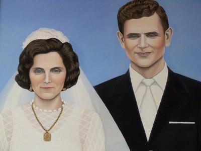 Portraits - Luigi  And Antonette - Oil On Canvas