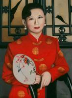 My Sister - Oil On Canvas Paintings - By Qiufen Wei Marmo, Realism Painting Artist