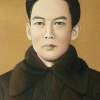 My Father In 1940S - Oil On Canvas Paintings - By Qiufen Marmo, Realism Painting Artist