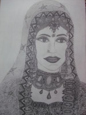 Indian Beauties - Charm Of Indian Bride - Pencil