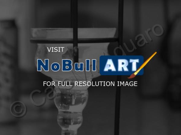 Black And White - Abstract Candle Holder - Digital Photography