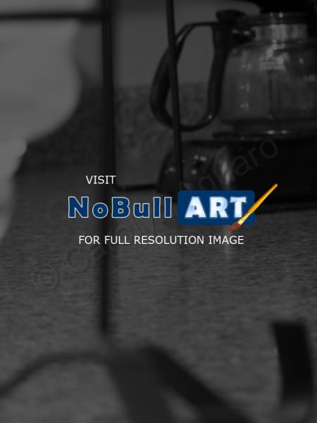 Black And White - Abstract Coffee Maker - Digital Photography