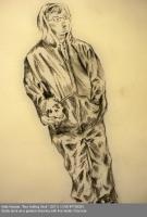 College Portfolio - Boy Holding Skull - Charcoal