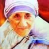 Mother Teresa - Prismacolor Pencils Drawings - By Prashanth B, Realism Drawing Artist