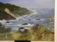 Oregon Coast - Acrylic Paintings - By Sam Mcilwain, Realism Painting Artist