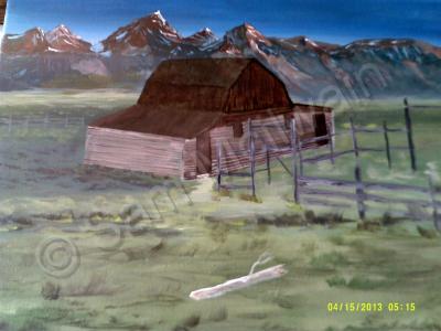 Landscape - Along The Tetons - Acrylic