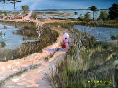 Landscape - Wash Woman - Acrylic