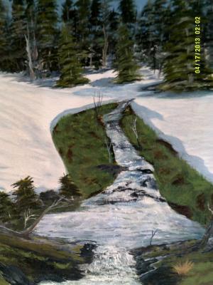 Landscape - Spring Thaw - Acrylic