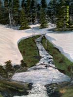 Spring Thaw - Acrylic Paintings - By Sam Mcilwain, Realism Painting Artist