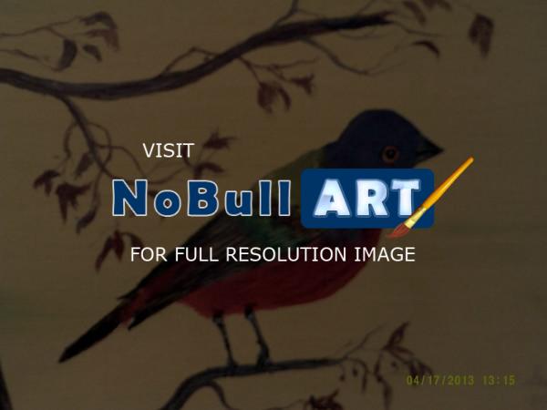 Animal Art - Painted  Bunting - Acrylic