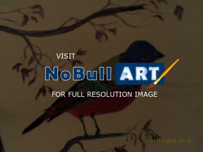 Animal Art - Painted  Bunting - Acrylic