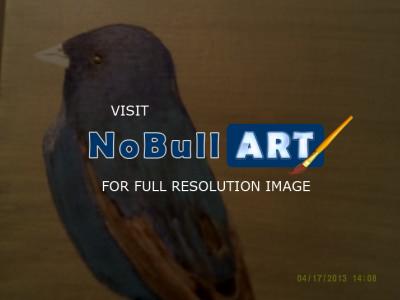 Animal Art - Indigo Bunting - Acrylic