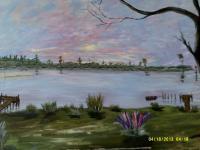 The Stono River Charleston Sc - Acrylic Paintings - By Sam Mcilwain, Realism Painting Artist