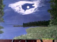 Landscape - Moon Beams - Acrylic