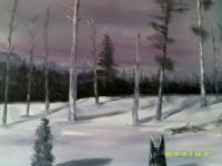 Winter Atop Mt Mitchell Nc - Acrylic Paintings - By Sam Mcilwain, Realism Painting Artist