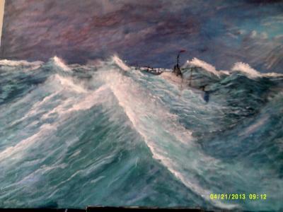 Seascape - The Perfect Storm - Acrylic