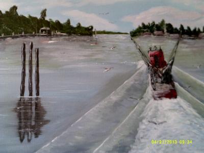 Seascape - Wapoo Cut Charleston Sc - Acrylic