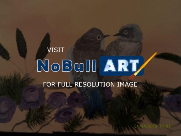 Animal Art - Baby Blue Birds - Acrylic