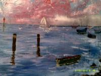 Seascape - Gull Harbor - Acrylic