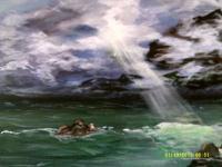 Storm Breaking - Acrylic Paintings - By Sam Mcilwain, Realism Painting Artist