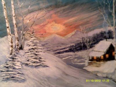 Landscape - Wolf Trail Cabin - Acrylic