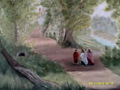 Religous - On The Road To Emmaus - Acrylic