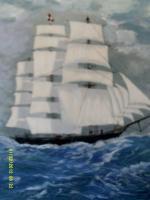 Seascape - Tall Ship - Acrylic