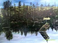 The Secert Fishing Hole - Acrylic Paintings - By Sam Mcilwain, Realism Painting Artist