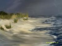 Sandy Hook - Acrylic Paintings - By Sam Mcilwain, Realism Painting Artist