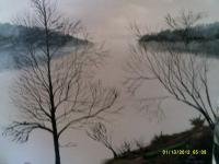 Landscape - Fog Lifting On Lake Lure - Acrylic