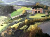 Tuscany - Acrylic Paintings - By Sam Mcilwain, Realism Painting Artist
