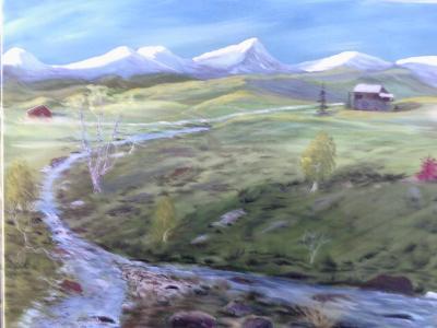 Landscape - Early Spring In The Rockies - Acrylic