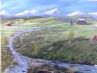 Landscape - Early Spring In The Rockies - Acrylic