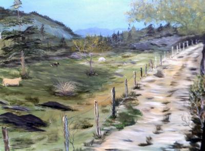 Landscape - Mountain Pasture - Acrylic