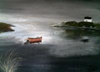 The House On A Rock - Acrylic Paintings - By Sam Mcilwain, Realism Painting Artist