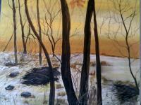 Golden Morn - Acrylic Paintings - By Sam Mcilwain, Realism Painting Artist