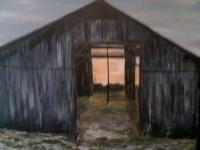Old Barn Series  2 - Acrylic Paintings - By Sam Mcilwain, Realism Painting Artist