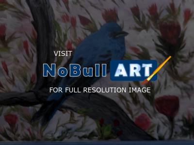 Animal Art - Indigo In Flowers - Acrylic