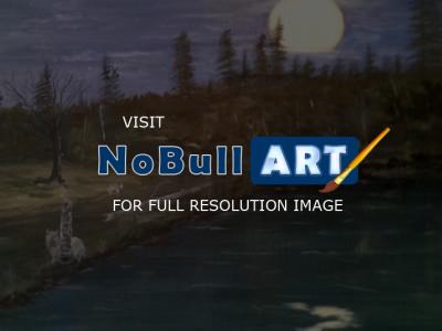 Landscape - Wolf Lake - Acrylic