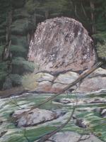 The Rocky Broad River - Acrylic Paintings - By Sam Mcilwain, Realism Painting Artist