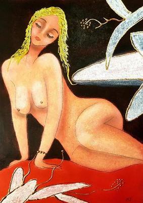 Figurative Nudes - Marie Javorkova - Forever Original Sign Certif - Mixed Media