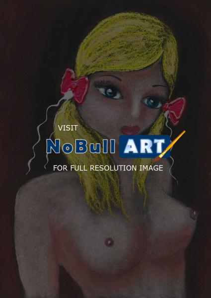 Figurative Nudes - Marie Javorkova - Girl Original Sign Certif - Mixed Media