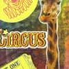 Giraffe- Circus Series - Paper Collage Watercolor Mixed Media - By Lisa Walker, Atc Mixed Media Artist