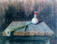 White Vase Study - Pastel Paintings - By Hamdija Zahirovic, Neo Impresionistic Painting Artist