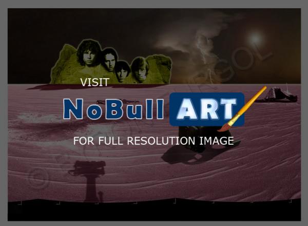 Digital - The Doors Martian Mt Rushmore Print - Photoshop